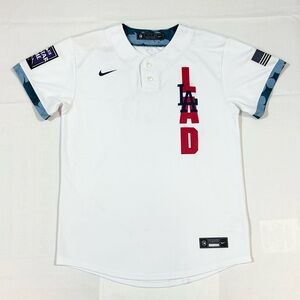 Nike Youth 14-16 Large LA Dodgers All Star Game Jersey Shirt Baseball US Flag